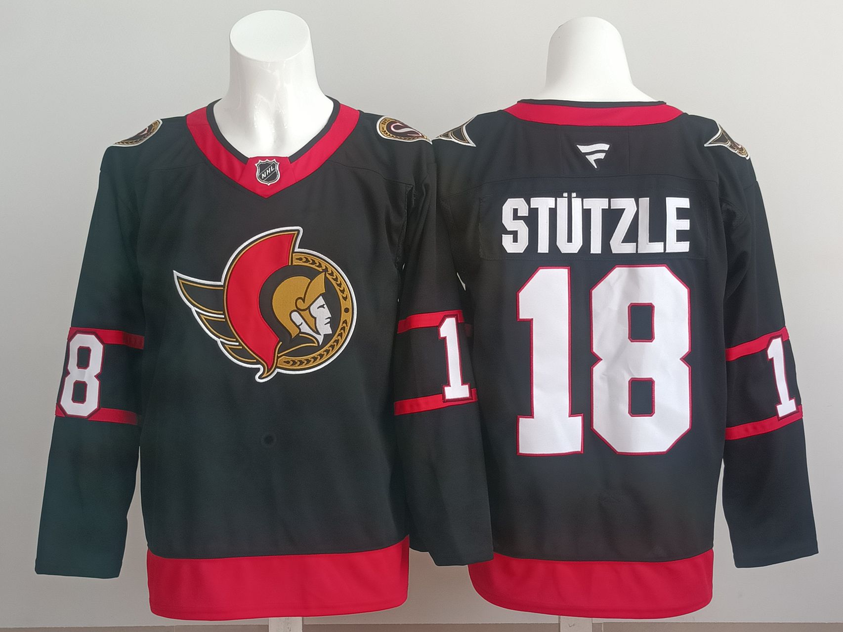 Men 2025 Chicago Ottawa Senators #18 Stutzle Black NHL Jersey style 01
